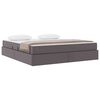 vidaXL Cama con almacenamiento y colchón con colchón Gris 180 x 200 cm