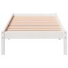 vidaXL Cama extralarga sin colch&oacute;n madera maciza pino blanca 100x210cm
