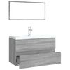 vidaXL Set de muebles de baño madera contrachapada gris Sonoma