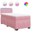 vidaXL Cama box spring con colch&oacute;n terciopelo rosa 90x190 cm
