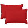 vidaXL Coj&iacute;n con almohada HOUTEN 2 uds. Rojo Lino Sint&eacute;tico