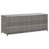 vidaXL Caja de almacenaje de jard&iacute;n rat&aacute;n sint&eacute;tico gris 150x50x60 cm