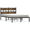 vidaXL Estructura de cama sin colch&oacute;n metal roble ahumado 120x190 cm