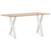 vidaXL Patas para mesa de comedor (2 unidades), color blanco, 60 x 72-73,3 cm, acero