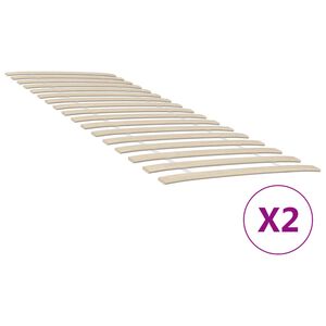 vidaXL Recambios de l&aacute;minas de cama con 34 l&aacute;minas (2 unidades, 80 x 200 cm)