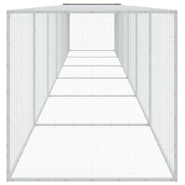 vidaXL Gallinero con techo acero galvanizado antracita 603x98x90 cm