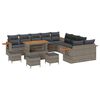 vidaXL Conjunto de sof&aacute;s de jard&iacute;n 18 uds. 11-N&uacute;mero de plazas Gris