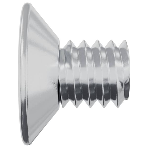 vidaXL Tornillos de Cabeza Avellanada 2 pcs Plateado M4 x 6 mm Acero