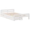 vidaXL Estructura de cama sin colchón madera maciza blanca 120x190 cm