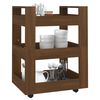 vidaXL Carrito de cocina madera contrachapada marr&oacute;n roble 60x45x80cm