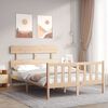 vidaXL Estructura de cama sin colchón madera maciza de pino 140x190 cm