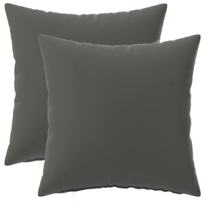 vidaXL Funda de almohada 2 pcs HEERLEN Antracita 30 x 30 cm Poli&eacute;ster