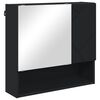 vidaXL Armario con Espejo Negro 59 x 17 x 55 cm Madera de ingenier&iacute;a
