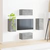 vidaXL Conjunto de mueble de TV 4 pcs Gris Concreto