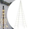 vidaXL &Aacute;rbol de Navidad en asta de bandera 200 LED blanco c&aacute;lido 180cm