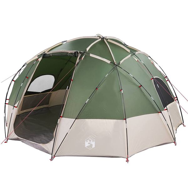vidaXL Tienda de camping con techo Verde 475 x 475 x 235 cm Poliéster