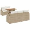 vidaXL Conjunto de sof&aacute;s de jard&iacute;n 6 uds. Beige y Crema