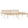 vidaXL Estructura de cama sin colchón madera maciza de pino 160x200 cm