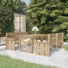 vidaXL Set de muebles de jard&iacute;n 3 pzas madera maciza pino impregnada