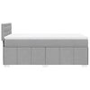 vidaXL Cama box spring con colch&oacute;n tela gris claro 90x190 cm