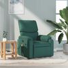 vidaXL Sill&oacute;n de masaje reclinable de tela verde oscuro
