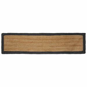 vidaXL Alfombra de &aacute;rea Gris oscuro y natural 60 x 200 cm yute