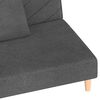 vidaXL Sof&aacute; cama de 2 plazas con dos almohadas tela gris oscuro