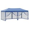 vidaXL Carpa para fiestas plegable con paredes laterales azul 3x6 m