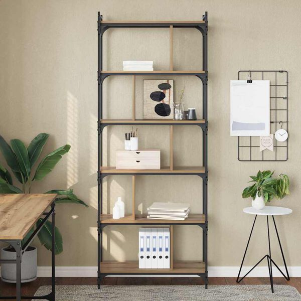 vidaXL Estanter&iacute;a Roble artisan 76 x 32 x 192 cm Madera contrachapada