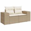 vidaXL Set de sof&aacute;s de jard&iacute;n 9 pzas con cojines rat&aacute;n sint&eacute;tico beige