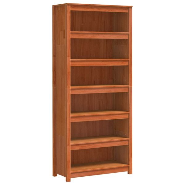 vidaXL Librer&iacute;a Marr&oacute;n cera 80 x 35 x 183 cm Madera de pino macizo