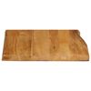 vidaXL Tablero de mesa borde natural madera maciza mango 60x60x2,5 cm