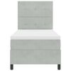 vidaXL Cama tipo Box Spring Gris Claro 90 x 190 cm Terciopelo
