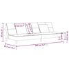 vidaXL Sof&aacute; cama de 2 plazas con dos almohadas tela negro