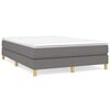 vidaXL Estructura de cama con somier tela gris oscuro 140x200 cm