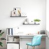 vidaXL Estantes flotantes de pared 2 uds MDF gris 80x23,5x3,8 cm