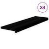 vidaXL Pelda&ntilde;os de escalera 4 uds madera maciza roble marr&oacute;n negro