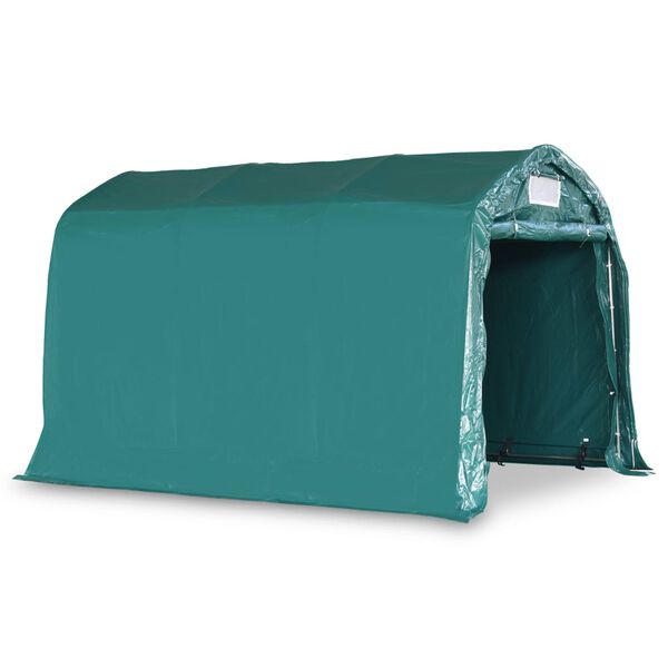 vidaXL Carpa garaje de almacenamiento PVC verde 2,4x3,6 m