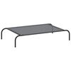 vidaXL Cama elevada para perros gris 110x65x20 cm textilene y acero