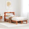 vidaXL Estructura de cama sin colchón madera maciza marrón 90x190 cm