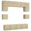 vidaXL Juego de muebles de sal&oacute;n 8 piezas roble Sonoma
