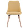 vidaXL Sillas de comedor 6 unidades de tela amarilla