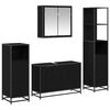 vidaXL Juego de muebles de ba&ntilde;o 4 uds. Roble Negro 90 x 33 x 60 cm