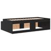 vidaXL Estructura de cama Roble Negro 90 x 190 cm Madera contrachapada