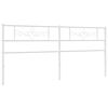 vidaXL Cabecero de repuesto de metal blanco 180 cm