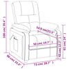 vidaXL Sill&oacute;n de masaje reclinable de tela gris taup&eacute;