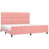 vidaXL Estructura cama sin colch&oacute;n terciopelo rosa 200x200 cm