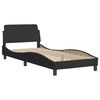 vidaXL Estructura de cama con cabecero Dover terciopelo negro 90x190 cm