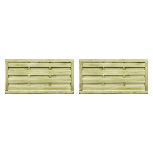 vidaXL Puertas valla 2 uds madera pino impregnada 150x75 cm verde