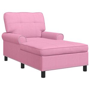 vidaXL Sill&oacute;n reclinable con coj&iacute;n Rosa 91 x 157 x 91 cm tela